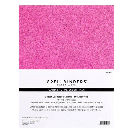 Spellbinders Spring Tones Glitter Cardstock 8.5x11 Inch (SCS-320)