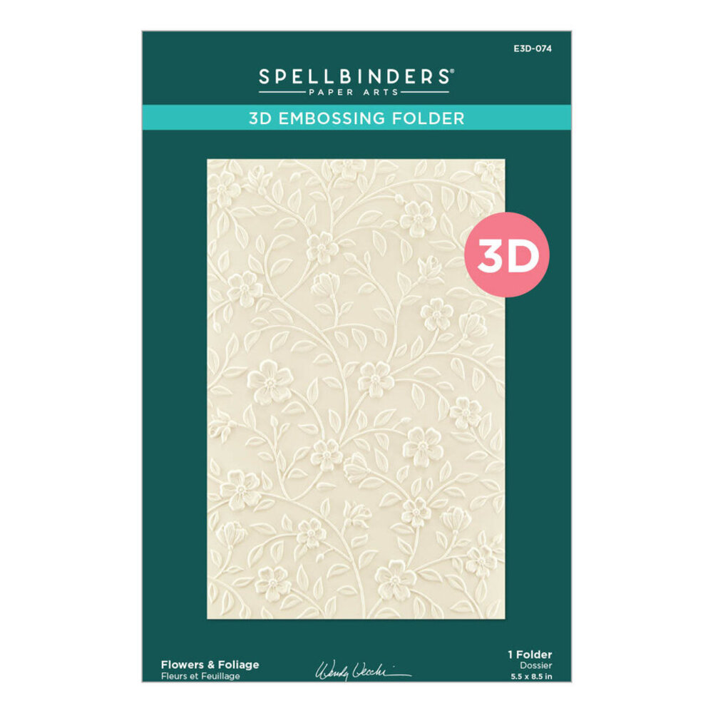 Spellbinders Garden Flowers & Foliage 3D Embossing Folder (E3D-074) Spellbinders Garden Flowers & Foliage 3D Embossing Folder (E3D-074)