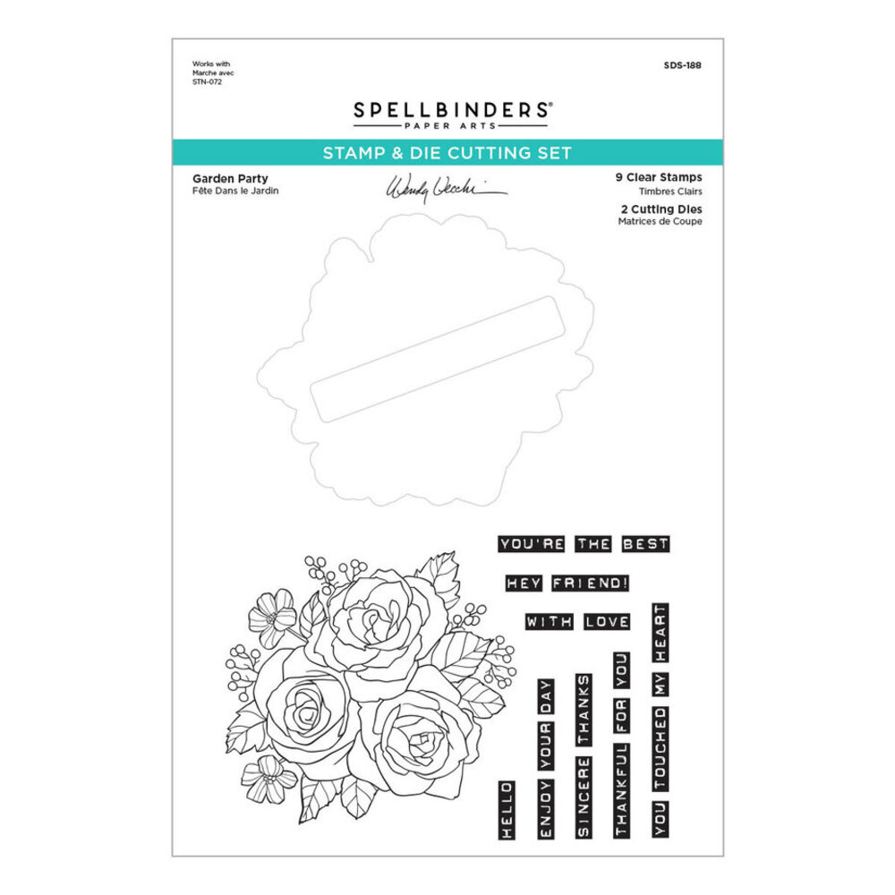 Spellbinders Garden Party Clear Stamp & Die Set (SDS-188) Spellbinders Garden Party Clear Stamp & Die Set (SDS-188)