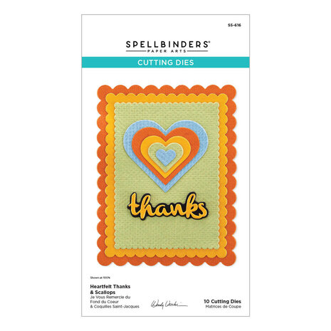 Spellbinders Garden Heartfelt Thanks & Scallops Dies (S5-616)