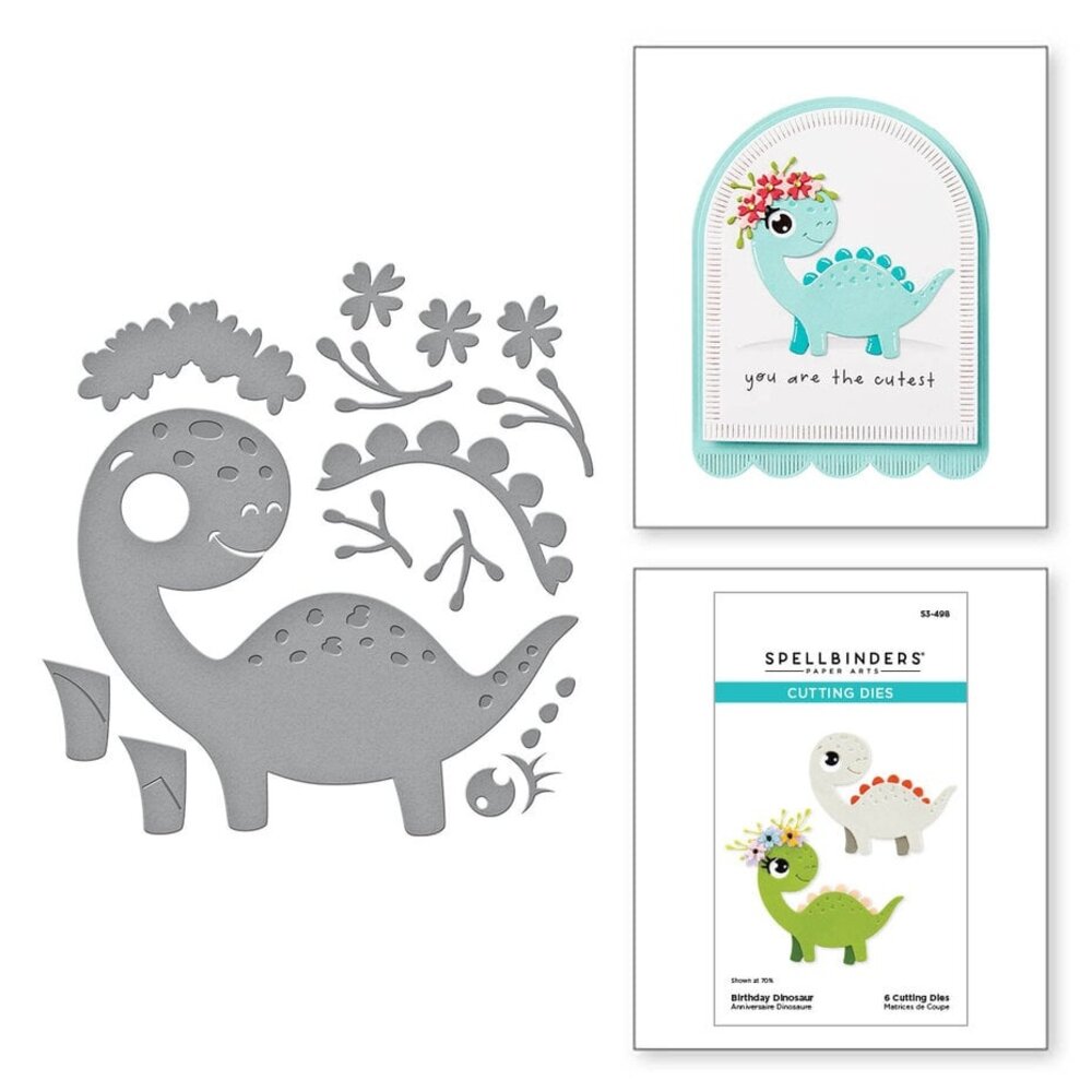 Spellbinders Monster Birthday Birthday Dinosaur Dies (S3-498)