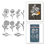 Spellbinders Pressed Posies Flower Stems Press Plate & Die Set (BP-108)