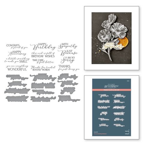 Spellbinders Pressed Posies You are Everything Sentiments Press Plate & Die Set (BP-110) Spellbinders Pressed Posies You are Everything Sentiments Press Plate & Die Set (BP-110)
