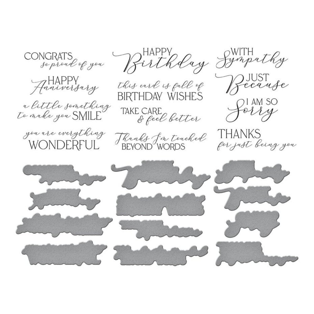 Spellbinders Pressed Posies You are Everything Sentiments Press Plate & Die Set (BP-110) Spellbinders Pressed Posies You are Everything Sentiments Press Plate & Die Set (BP-110)