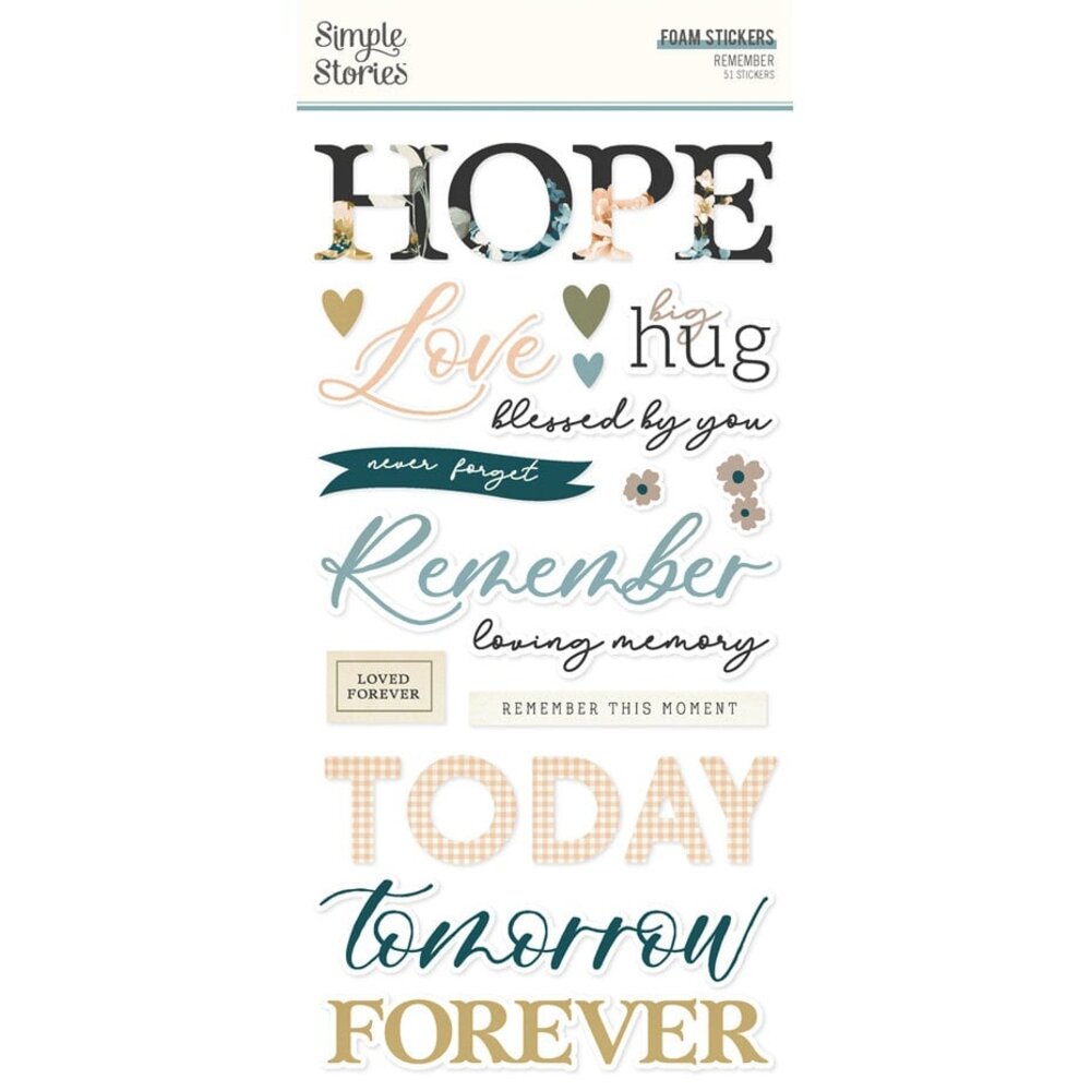 Simple Stories Remember Foam Stickers (21526) Simple Stories Remember Foam Stickers (21526)