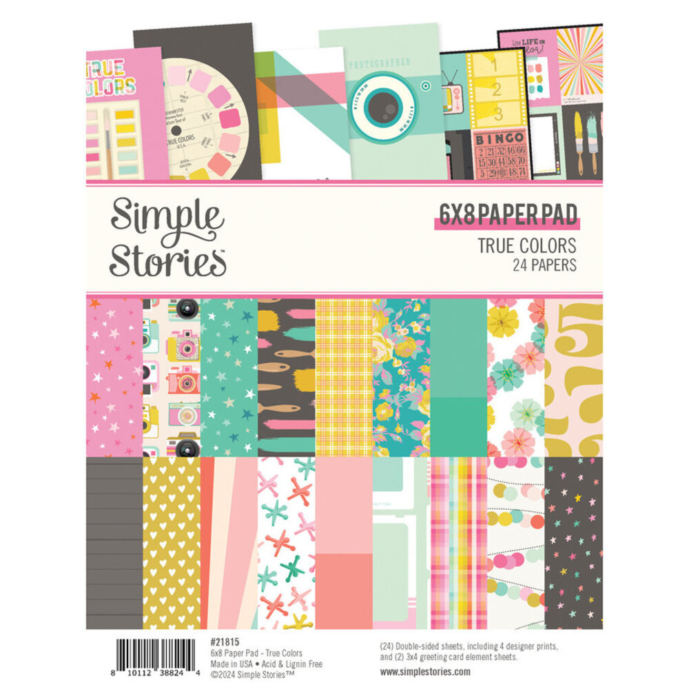 Simple Stories True Colors 6x8 Inch Paper Pad (21815)