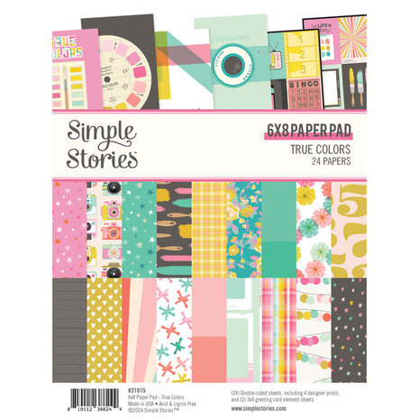 Simple Stories True Colors 6x8 Inch Paper Pad (21815)