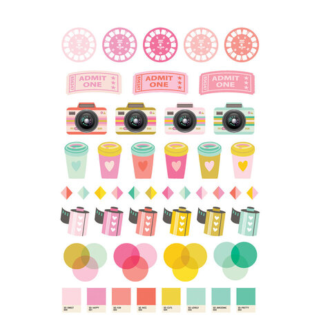 Simple Stories True Colors Cardstock Stickers (21802)