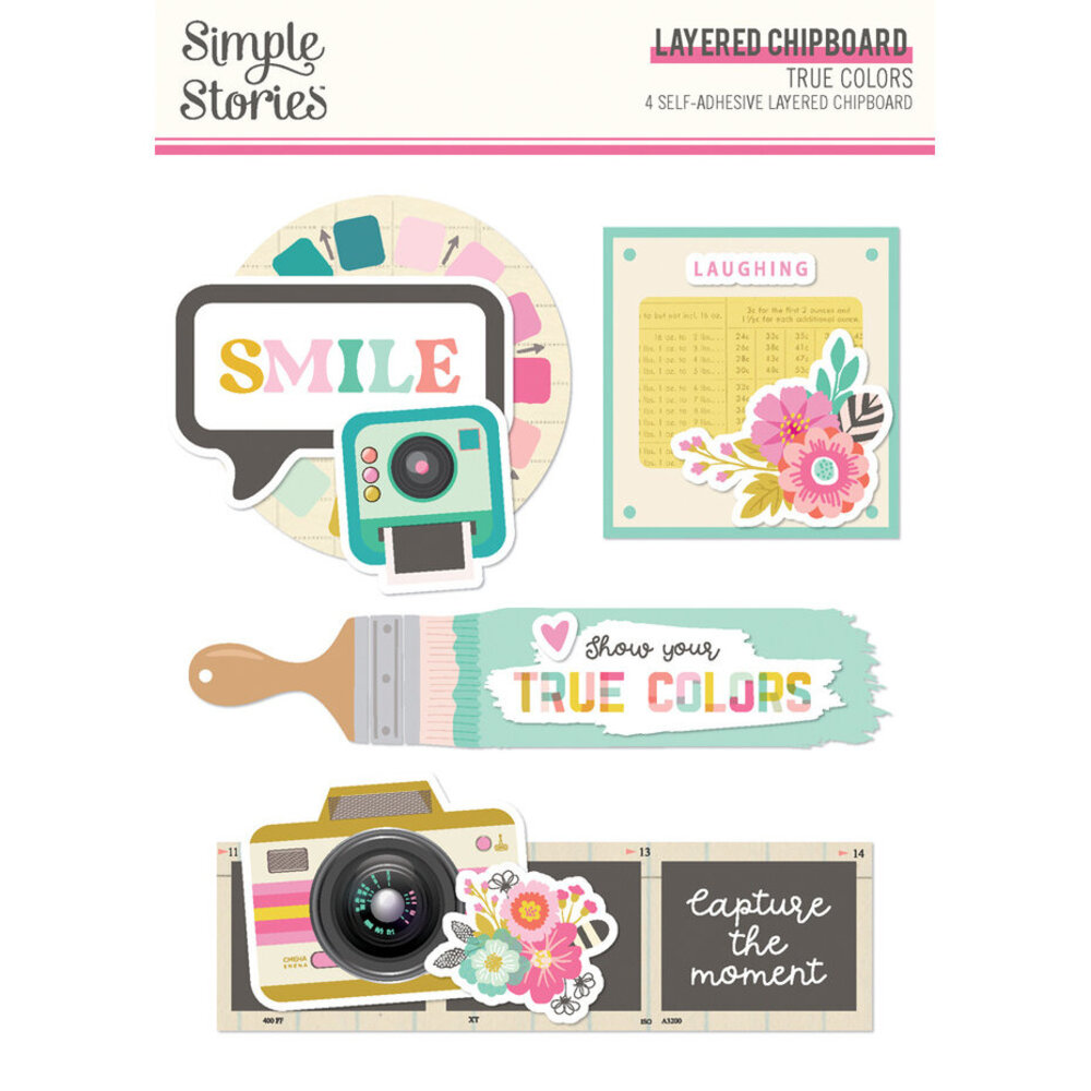 Simple Stories True Colors Layered Chipboard (21822)