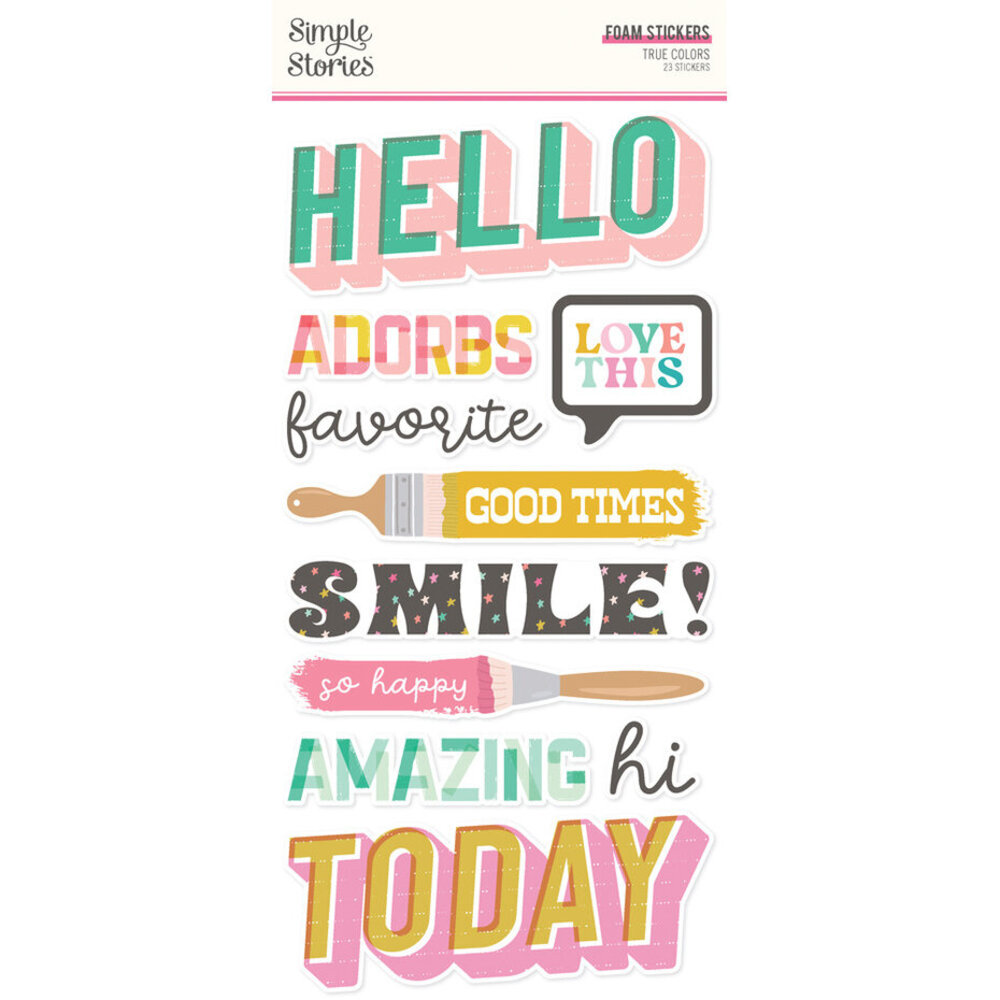 Simple Stories True Colors Foam Stickers (21825)