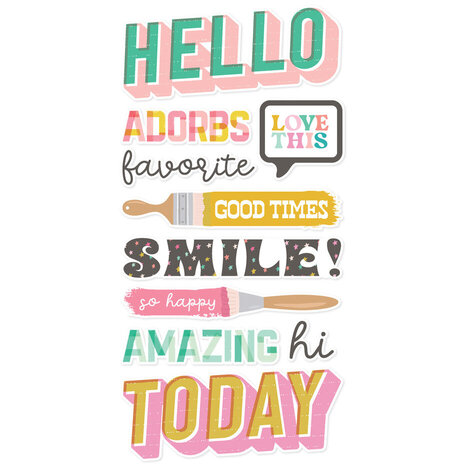 Simple Stories True Colors Foam Stickers (21825)