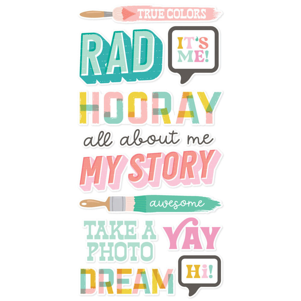Simple Stories True Colors Foam Stickers (21825)