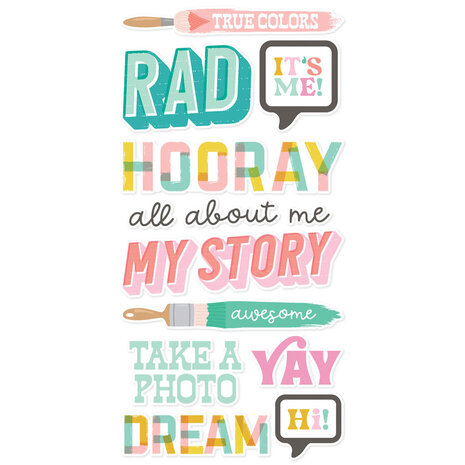 Simple Stories True Colors Foam Stickers (21825)
