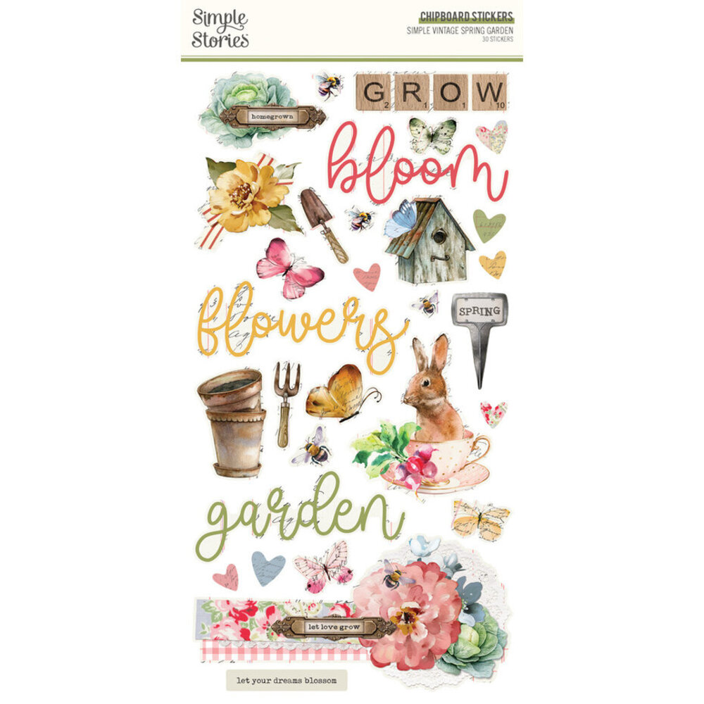 Simple Stories Simple Vintage Spring Garden Chipboard (21724)