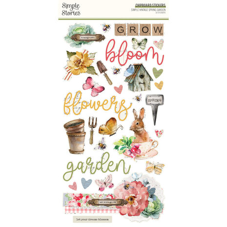 Simple Stories Simple Vintage Spring Garden Chipboard (21724)