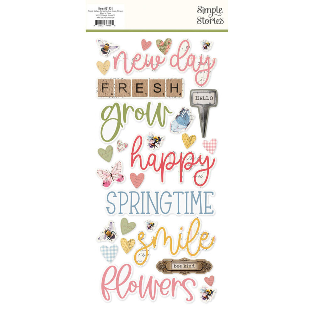 Simple Stories Simple Vintage Spring Garden Foam Stickers (21731) Simple Stories Simple Vintage Spring Garden Foam Stickers (21731)