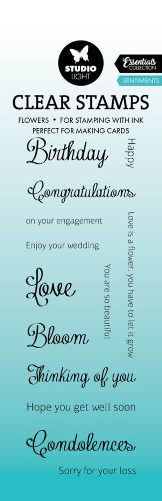 Studio Light Essentials Clear Stamps Sentiments (SL-ES-STAMP589) Studio Light Essentials Clear Stamps Sentiments (SL-ES-STAMP589)