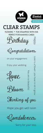 Studio Light Essentials Clear Stamps Sentiments (SL-ES-STAMP589) Studio Light Essentials Clear Stamps Sentiments (SL-ES-STAMP589)