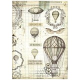 Stamperia Voyages Fantastiques Balloon Rice Paper A4 (DFSA4837)*