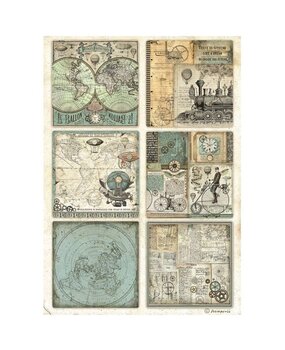 Stamperia Voyages Fantastiques Cards Rice Paper A4 (DFSA4839) Stamperia Voyages Fantastiques Cards Rice Paper A4 (DFSA4839)