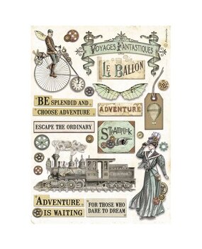 Stamperia Voyages Fantastiques Elements Rice Paper A4 (DFSA4840) Stamperia Voyages Fantastiques Elements Rice Paper A4 (DFSA4840)