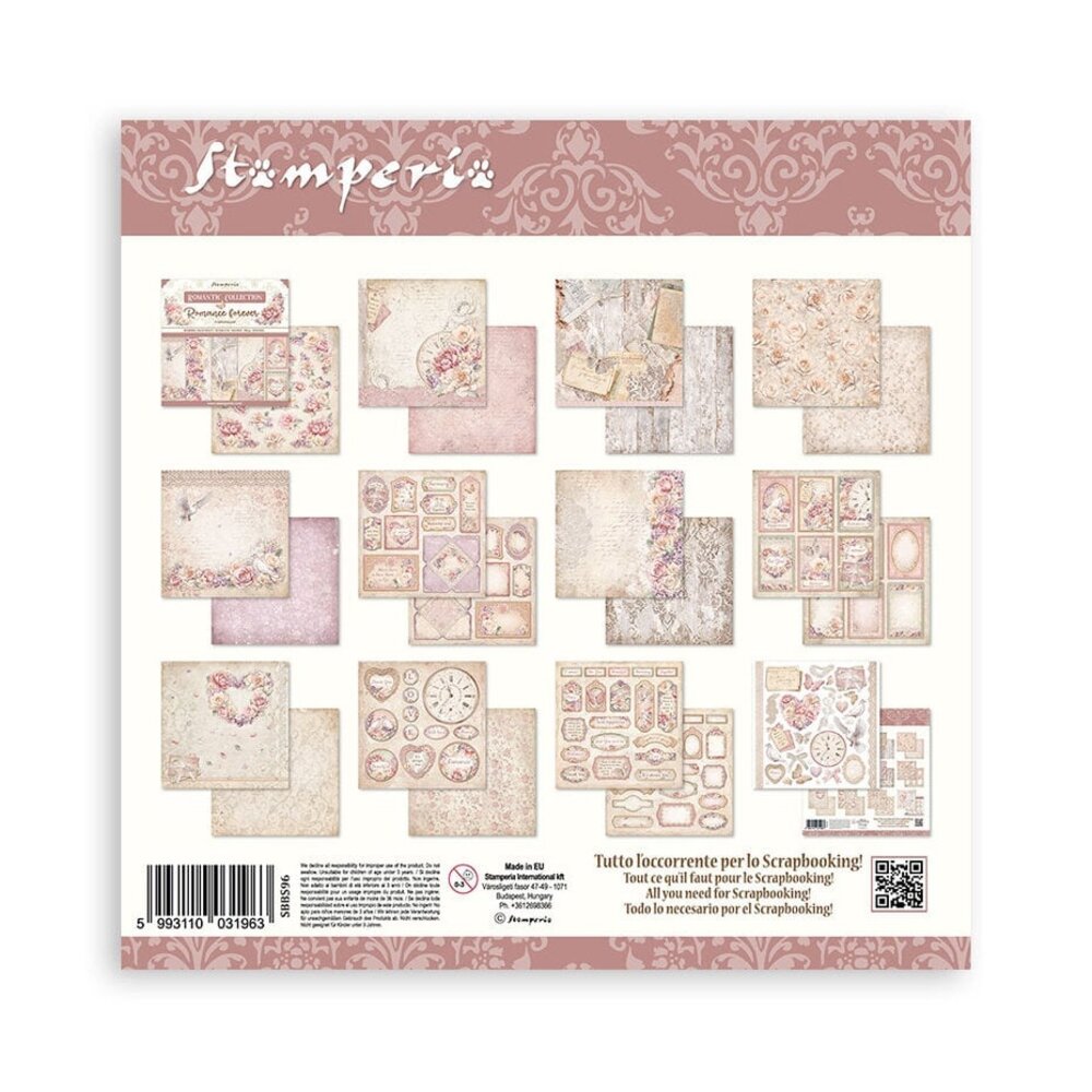 Stamperia Romance Forever 8x8 Inch Paper Pack (SBBS96)