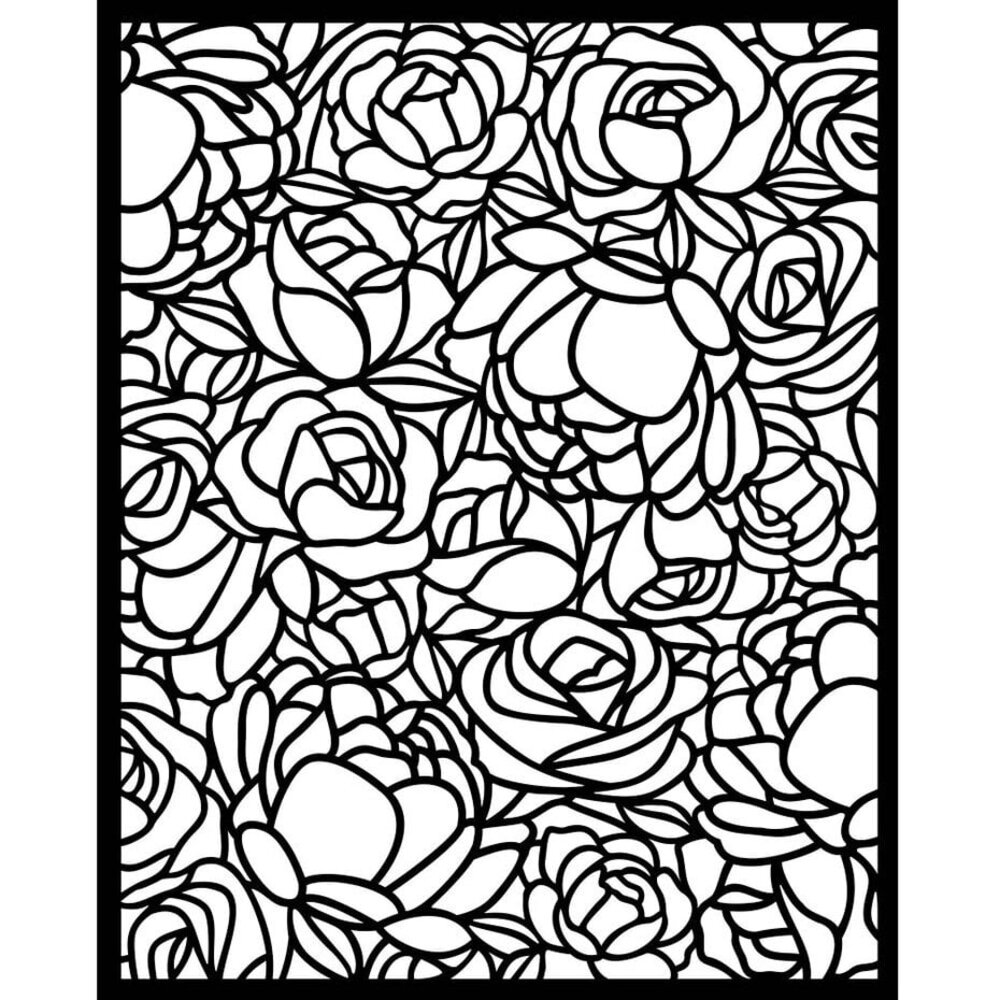 Stamperia Romance Forever Thick Stencil 20x25cm Rose Pattern (KSTD152) Stamperia Romance Forever Thick Stencil 20x25cm Rose Pattern (KSTD152)