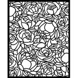 Stamperia Romance Forever Thick Stencil 20x25cm Rose Pattern (KSTD152)*