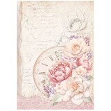 Stamperia Romance Forever Clock Rice Paper A4 (DFSA4831)