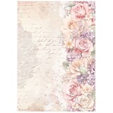 Stamperia Romance Forever Floral Border Rice Paper A4 (DFSA4832)