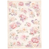 Stamperia Romance Forever Floral Background Rice Paper A4 (DFSA4835)