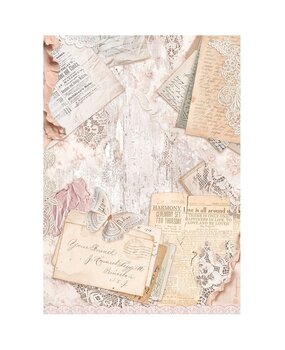 Stamperia Romance Forever Letters Rice Paper A4 (DFSA4836)*