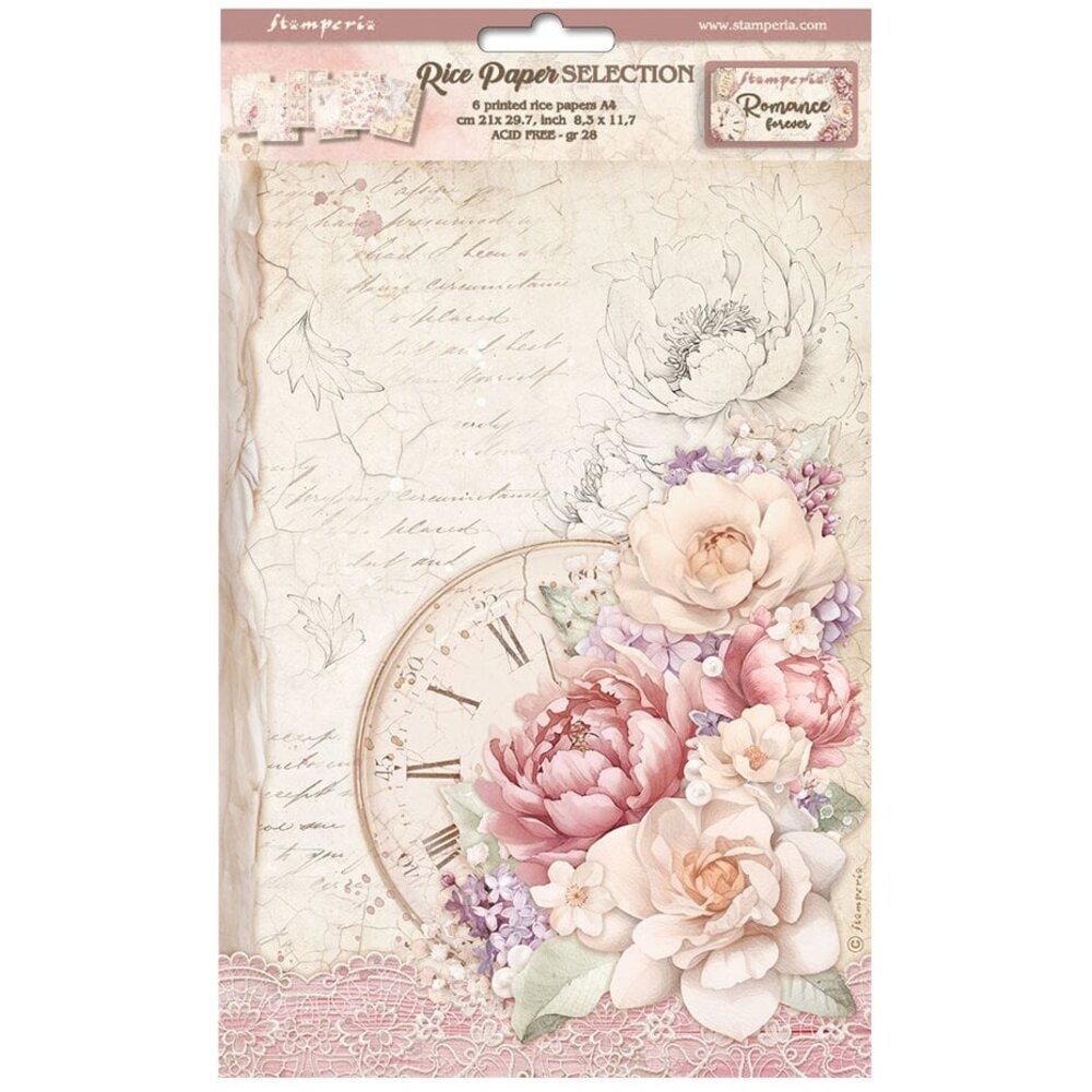 Stamperia Romance Forever Rice Paper Selection A4 (DFSA4XRM) Stamperia Romance Forever Rice Paper Selection A4 (DFSA4XRM)