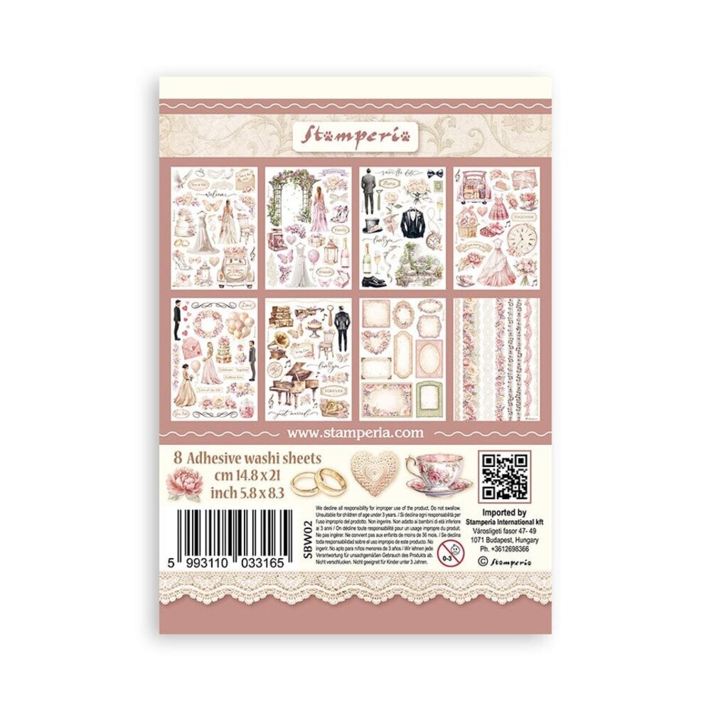 Stamperia Romance Forever A5 Washi Pad (SBW02)