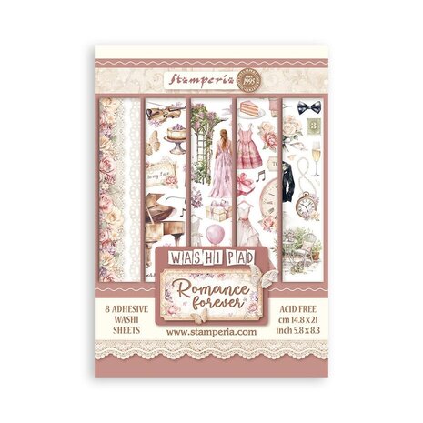 Stamperia Romance Forever A5 Washi Pad (SBW02)