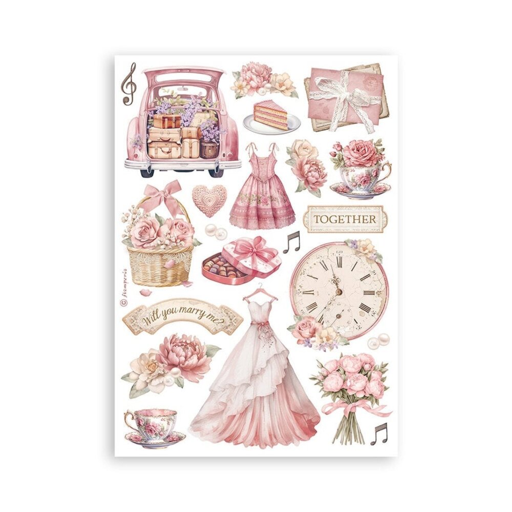 Stamperia Romance Forever A5 Washi Pad (SBW02)