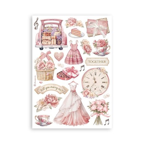 Stamperia Romance Forever A5 Washi Pad (SBW02)