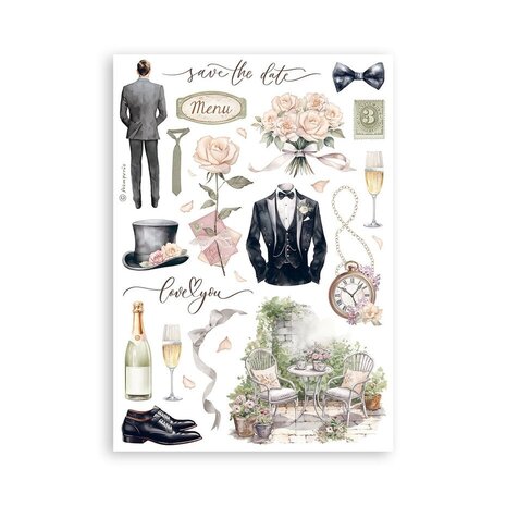 Stamperia Romance Forever A5 Washi Pad (SBW02)