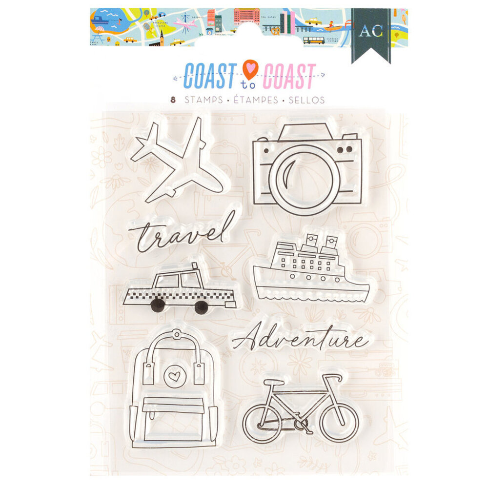 American Crafts Coast-to-Coast Clear Stamps (34025940)