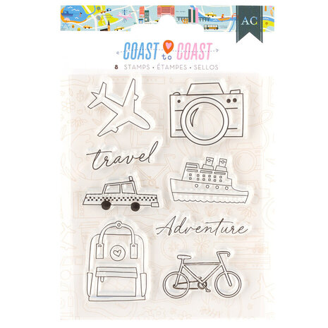 American Crafts Coast-to-Coast Clear Stamps (34025940)