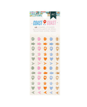 American Crafts Coast-to-Coast Enamel Stickers (34025936) American Crafts Coast-to-Coast Enamel Stickers (34025936)