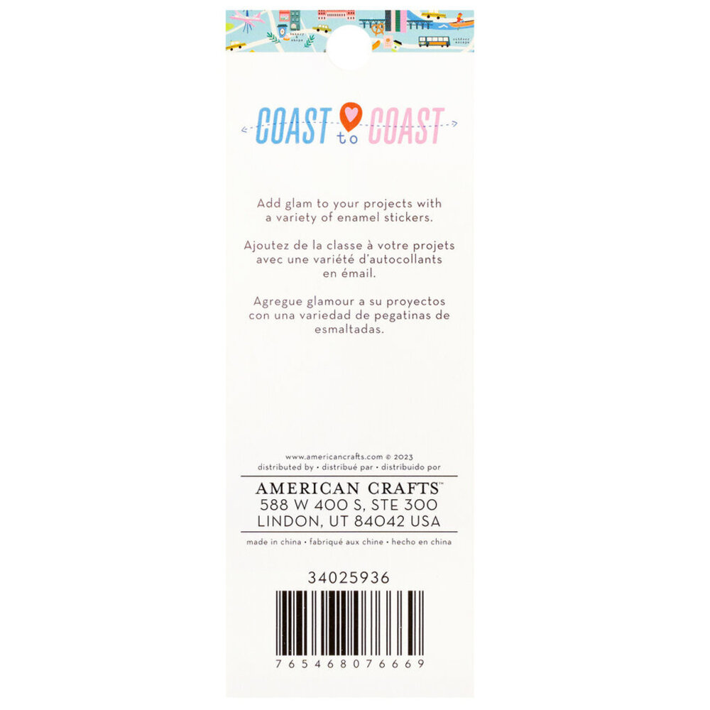 American Crafts Coast-to-Coast Enamel Stickers (34025936) American Crafts Coast-to-Coast Enamel Stickers (34025936)