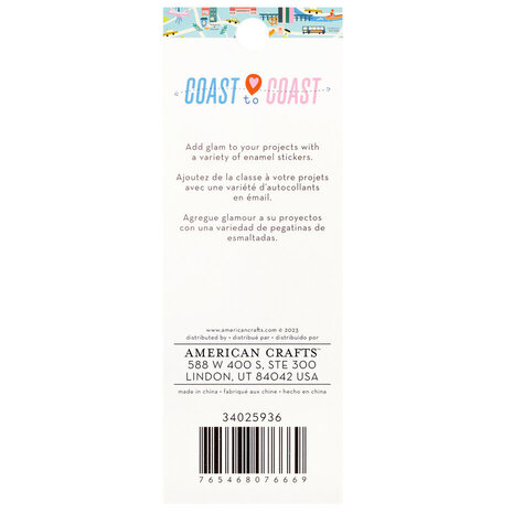 American Crafts Coast-to-Coast Enamel Stickers (34025936) American Crafts Coast-to-Coast Enamel Stickers (34025936)