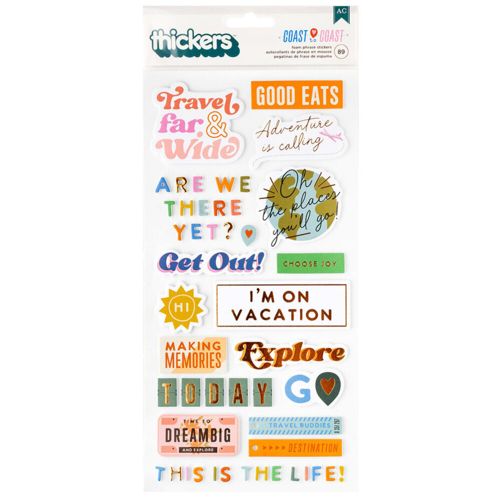 American Crafts Coast-to-Coast Thickers Phrase (34025931) American Crafts Coast-to-Coast Thickers Phrase (34025931)