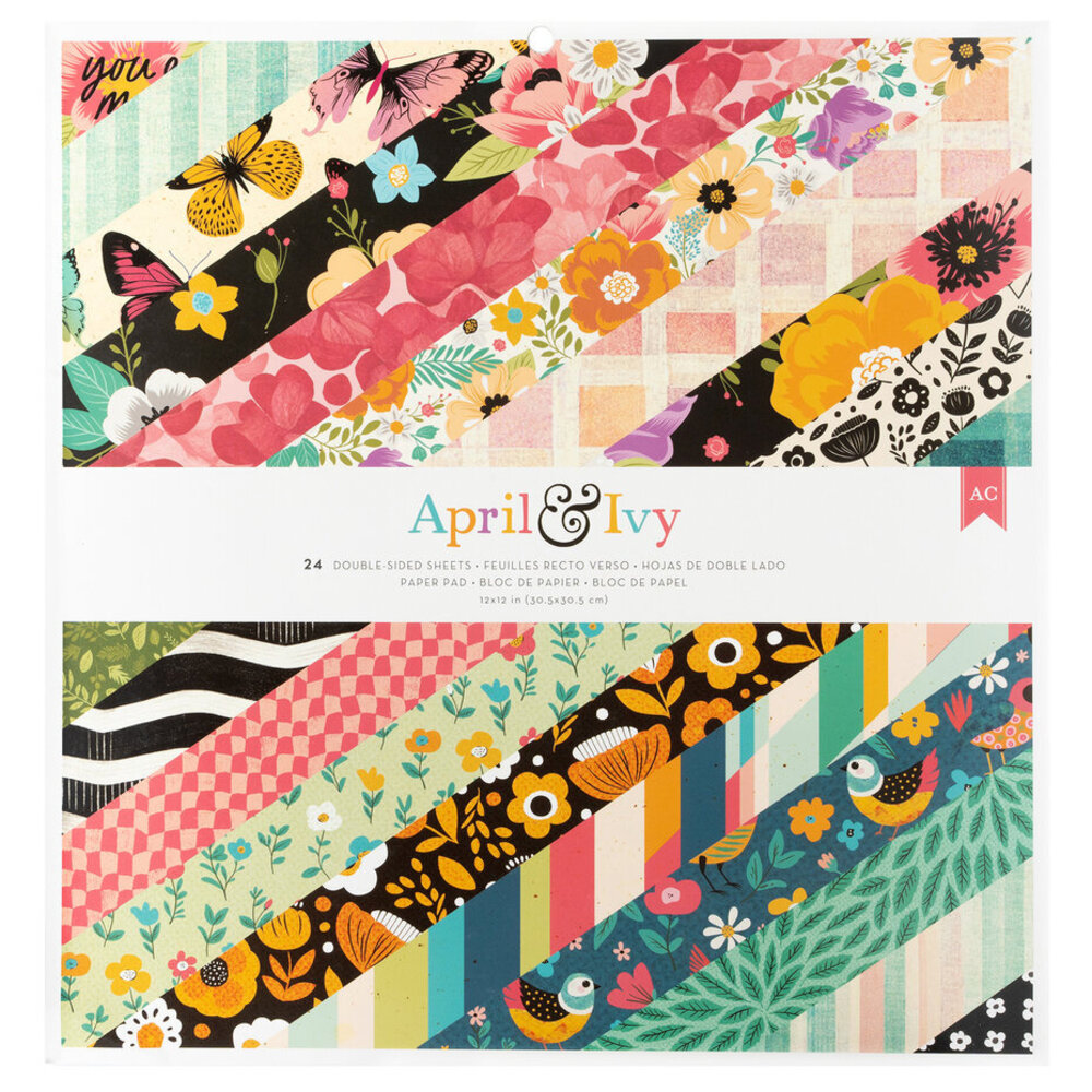 American Crafts April and Ivy 12x12 Inch Paper Pad (34025578) American Crafts April and Ivy 12x12 Inch Paper Pad (34025578)