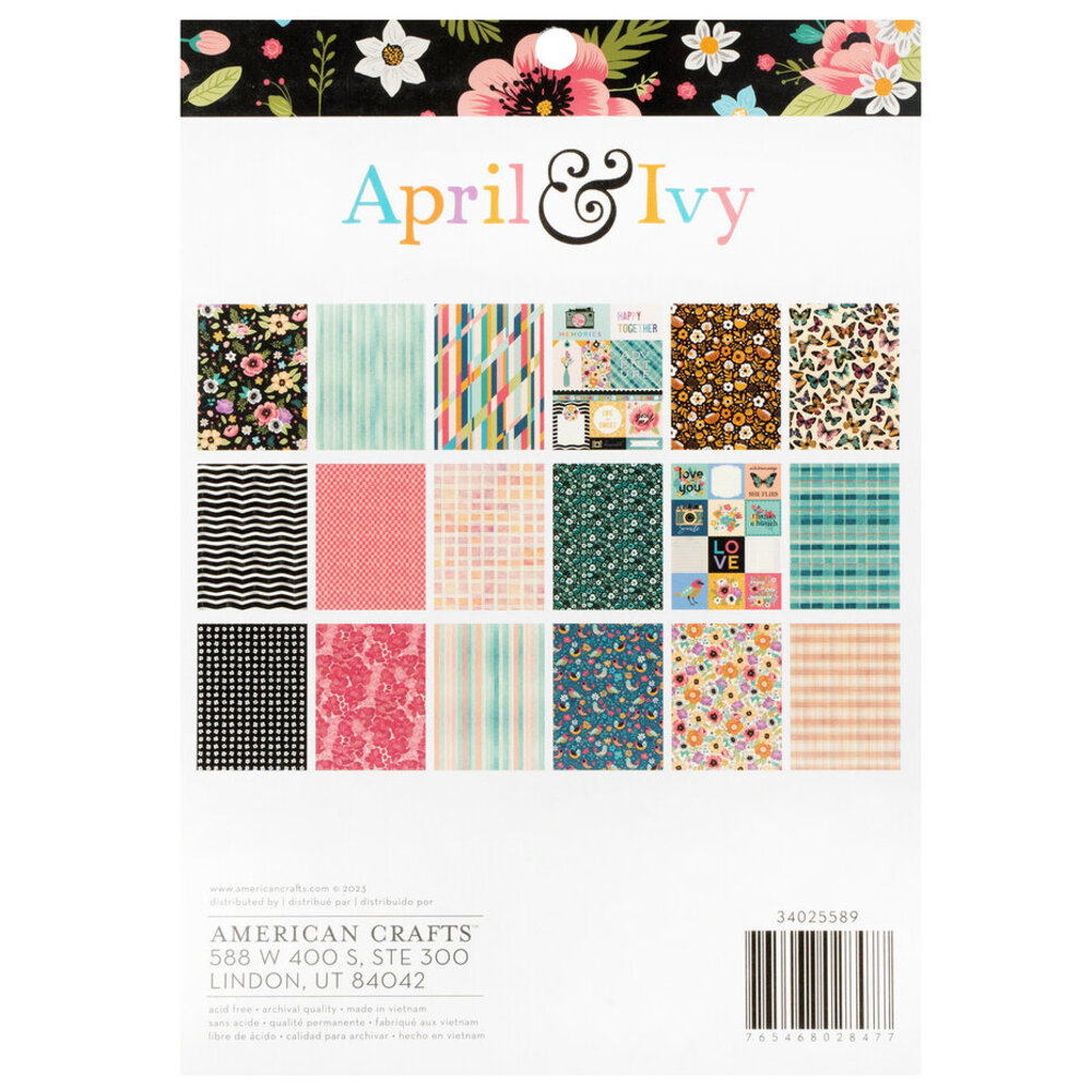 American Crafts April and Ivy 6x8 Inch Paper Pad (34025589) American Crafts April and Ivy 6x8 Inch Paper Pad (34025589)