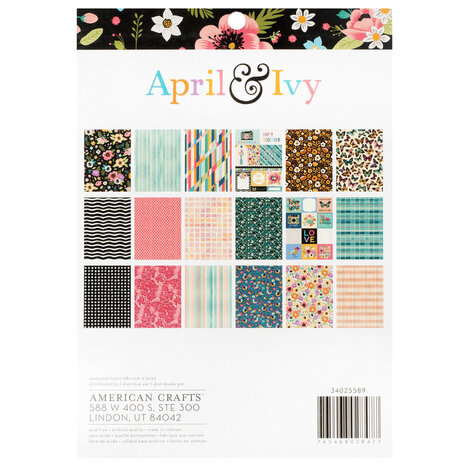 American Crafts April and Ivy 6x8 Inch Paper Pad (34025589) American Crafts April and Ivy 6x8 Inch Paper Pad (34025589)