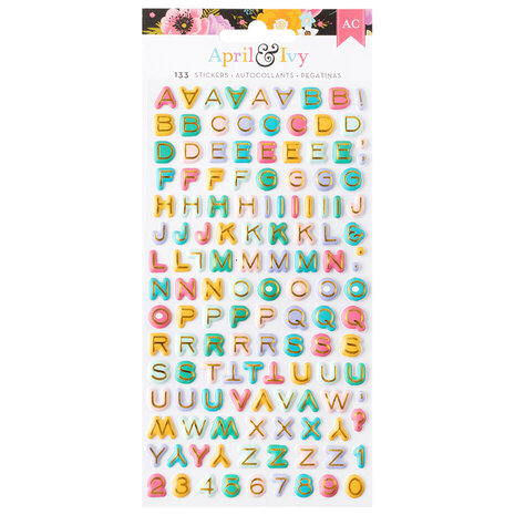 American Crafts April and Ivy Puffy Stickers Alpha (34025588) American Crafts April and Ivy Puffy Stickers Alpha (34025588)