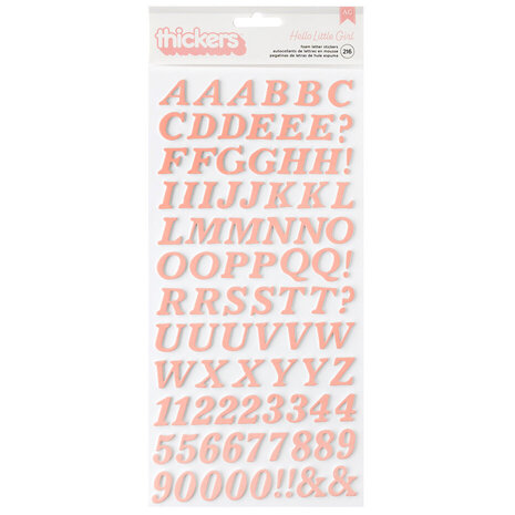 American Crafts Hello Little Girl Thickers Alpha (34030043)