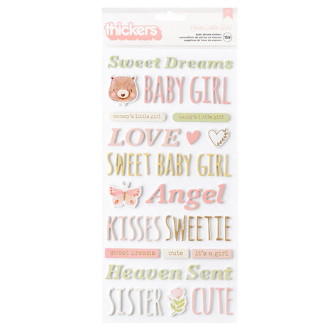 American Crafts Hello Little Girl Thickers Phrase (34030044) American Crafts Hello Little Girl Thickers Phrase (34030044)